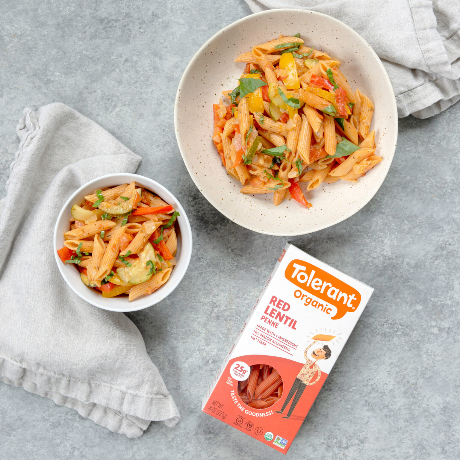 Red Lentil Pasta Primavera Plant Based Juniors