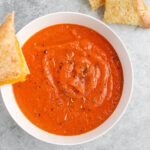 creamy carotene tomato soup with butternut squash