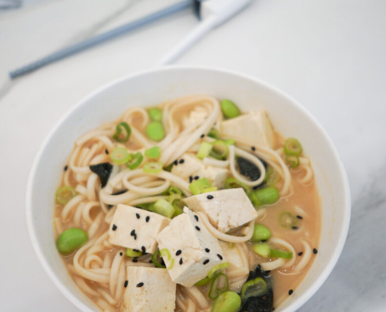miso tofu noodle soup